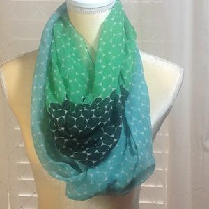 Multicolored infinity scarf